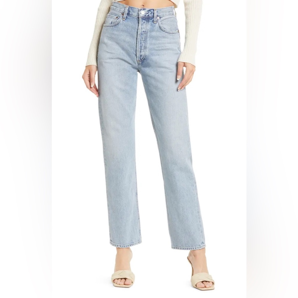 Agolde 90's Pinch Waist High Rise Straight Jeans